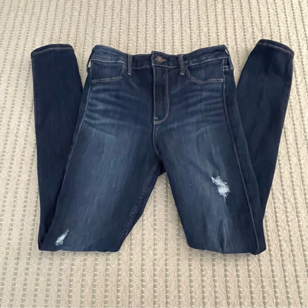 Hollister High Rise Jean Legging - Advanced Stretch - Size: W27 L28 Distressed